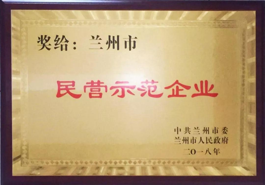 兰州拉斯维加斯游戏3499集团荣获 “兰州市民营树模企业”优异称呼